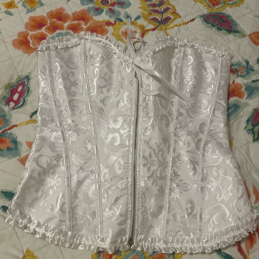Spirit White Floral Corset
